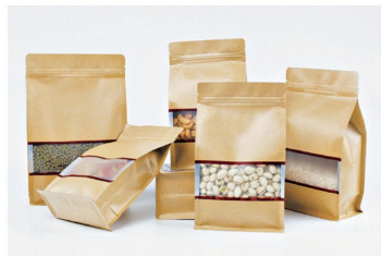 Eight Side Seal Aluminum Foil Kraft Paper Stand Up Pouch